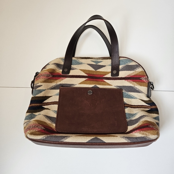 NWOT Pendleton Trail Wyeth Dome Purse & Coin Purse - Leather & Wool - Picture 13 of 15